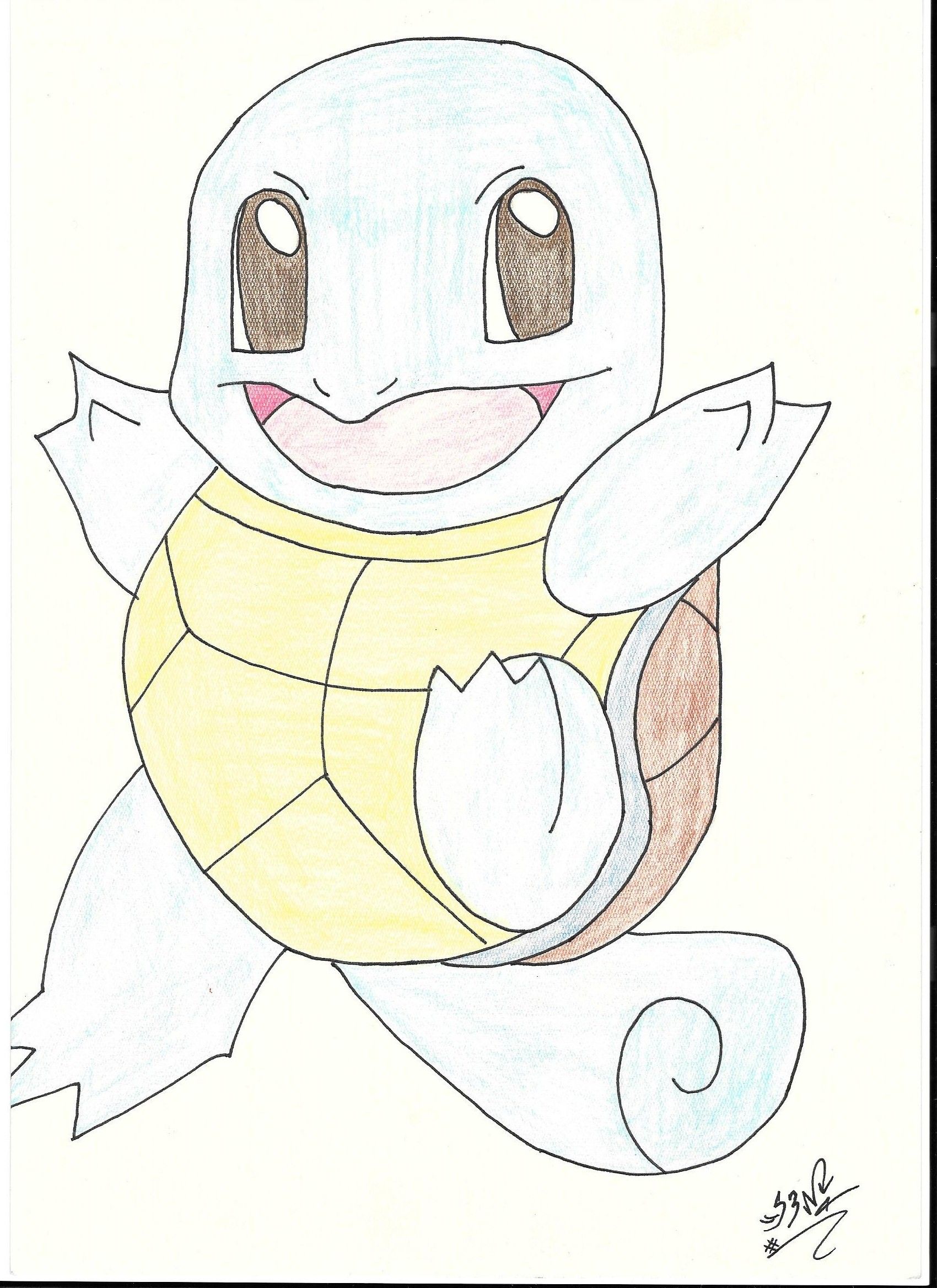 1700x2338 Drawing - Squirtle Sketch