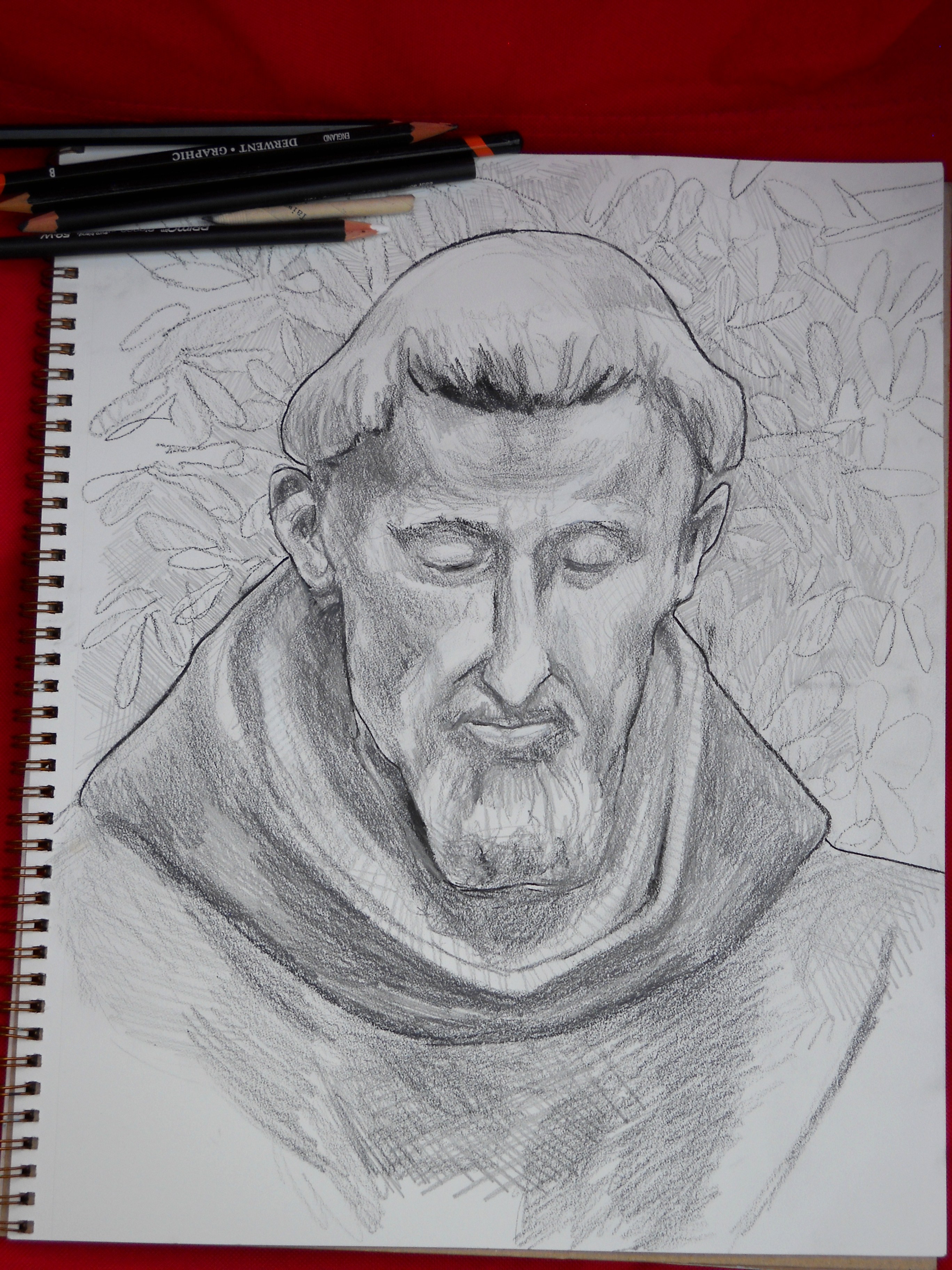 2736x3648 St. Francis Of Assisi, Charcoal And Graphite St. Augustine - St Francis Of Assisi Sketch