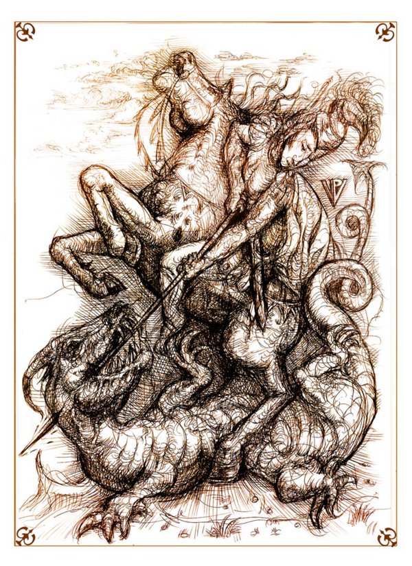 600x825 Saint George, Sketch By Vlados7 - St George Sketch