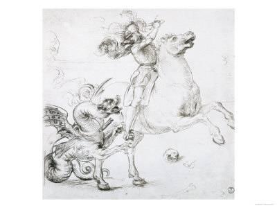 400x300 St. George And The Dragon, Drawing, Gabinetto Dei Disegni E Delle - St George Sketch