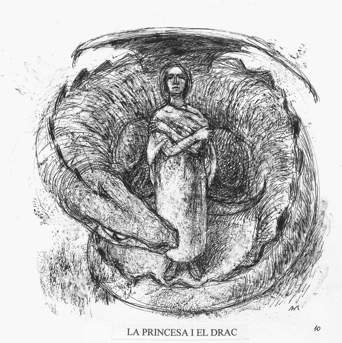 693x695 The Dragon, The Princess, Saint George. Drawing Classes - St George Sketch