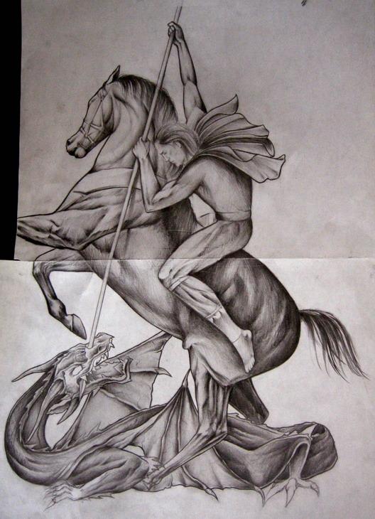 528x730 St. George By Sideusz - St George Sketch
