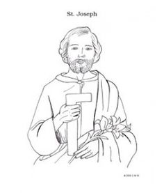 236x277 Saint Joseph Coloring Page - St Joseph Sketch