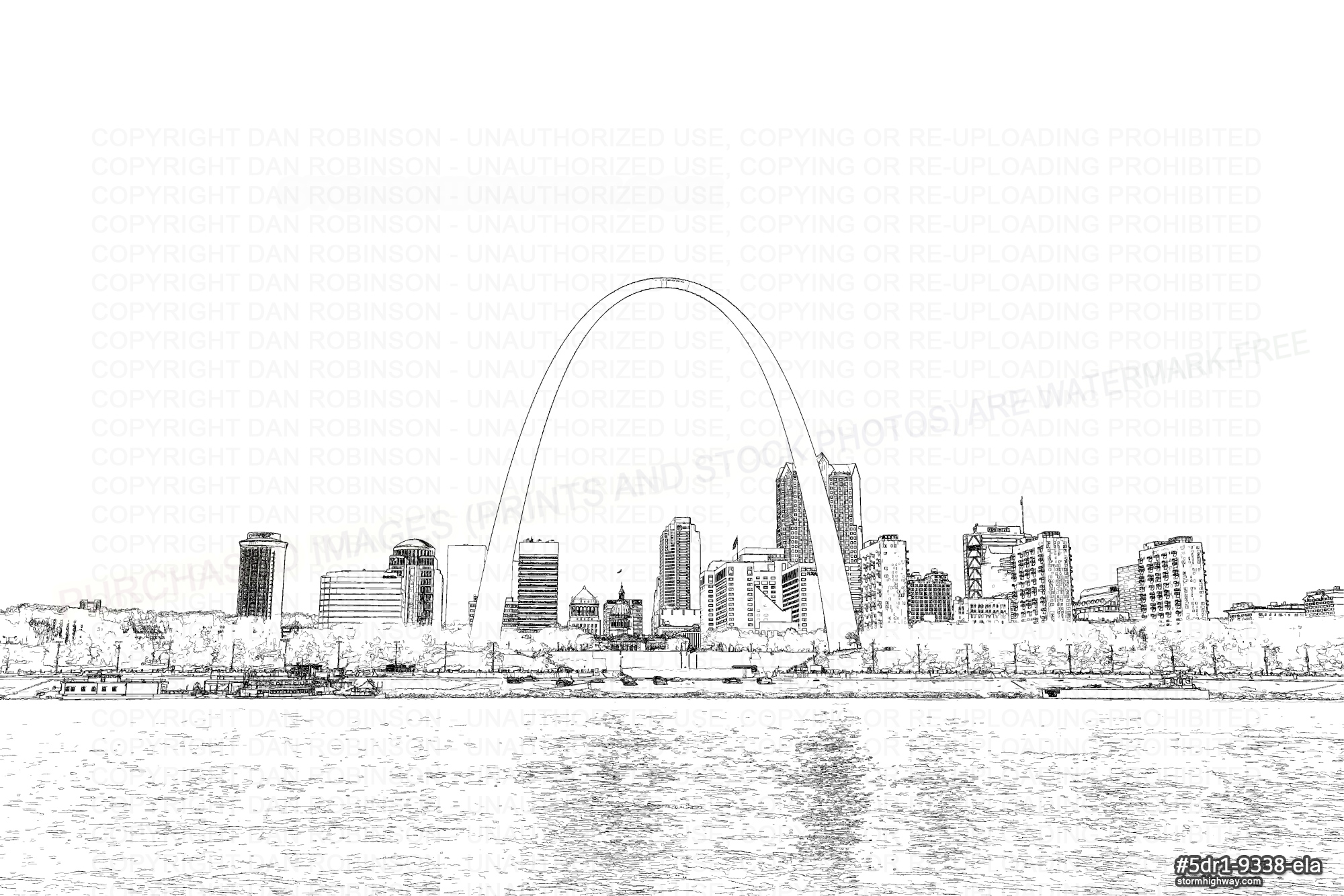 2000x1333 Pencil Sketch - St Louis Arch Sketch