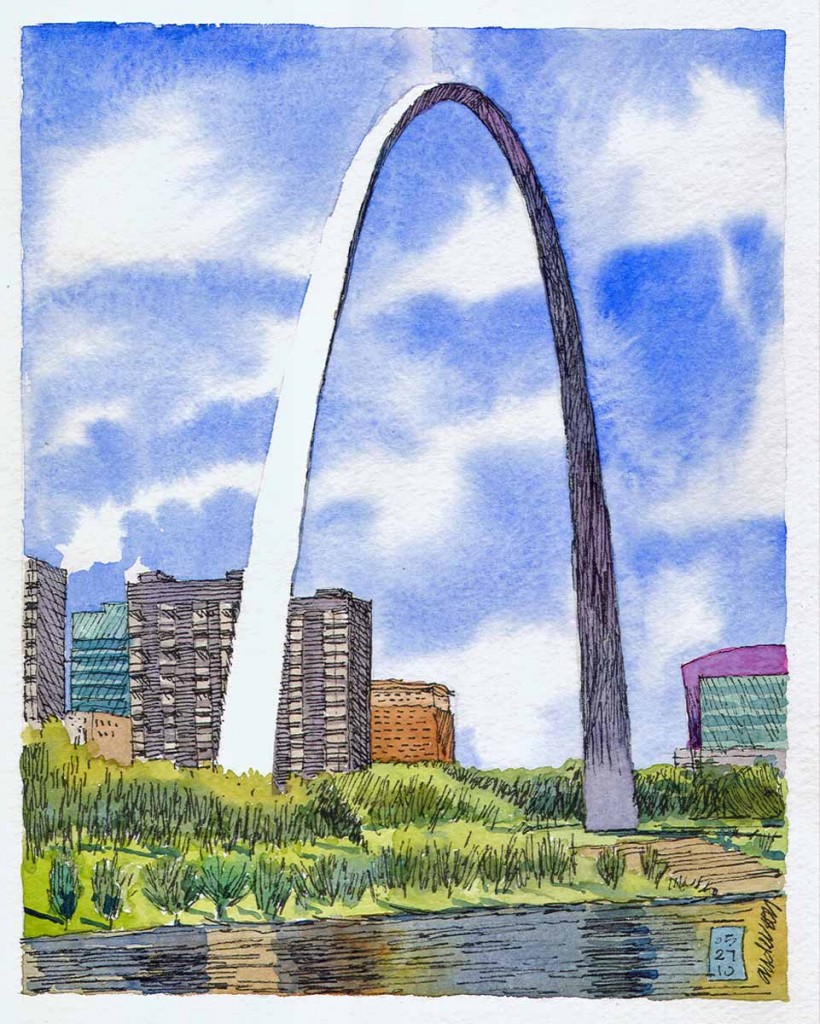 820x1024 Sketching St. Louis Metaphysical Dream - St Louis Arch Sketch