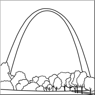 304x304 Collection Of Free Arched Clipart Gateway. Download On Ubisafe - St Louis Arch Sketch