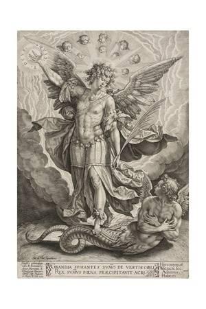 300x450 St Michael Triumphing Over The Dragon, 1584 Giclee Print By - St Michael Sketch