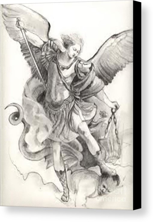 509x740 St. Michael Canvas Print Canvas Art By Archangelus Gallery - St Michael Sketch