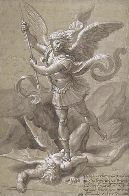 450x683 By Raphael St Michael Fighting Against A Demon Sketchuniverse - St Michael Sketch