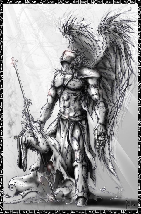 482x730 Best Archangel Michael Wallpaper On Hipwallpaper Michael - St Michael The Archangel Sketch