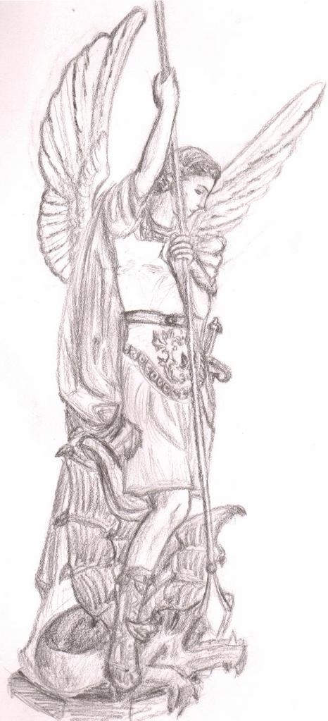 St Michael The Archangel Sketch at PaintingValley.com | Explore ...