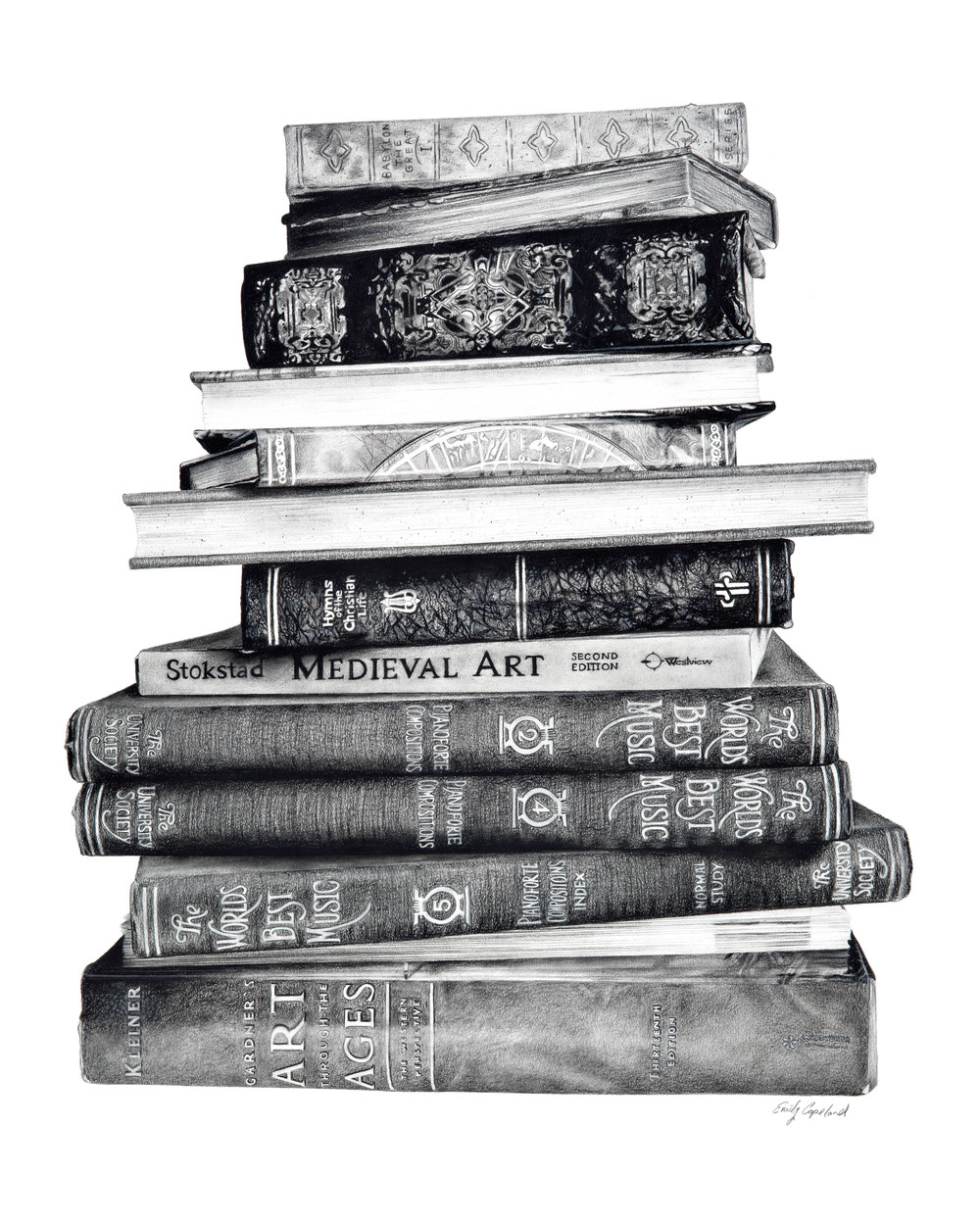1000x1250 Stack Of Books Drawing Clipart - Stack Of Books Sketch