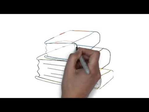 480x360 How To Draw Stack Of Three Books And Book - Stack Of Books Sketch