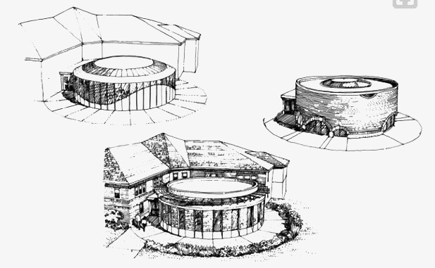 617x381 Creative Simple European Architecture, Stadium, Hand Painted - Stadium Sketch
