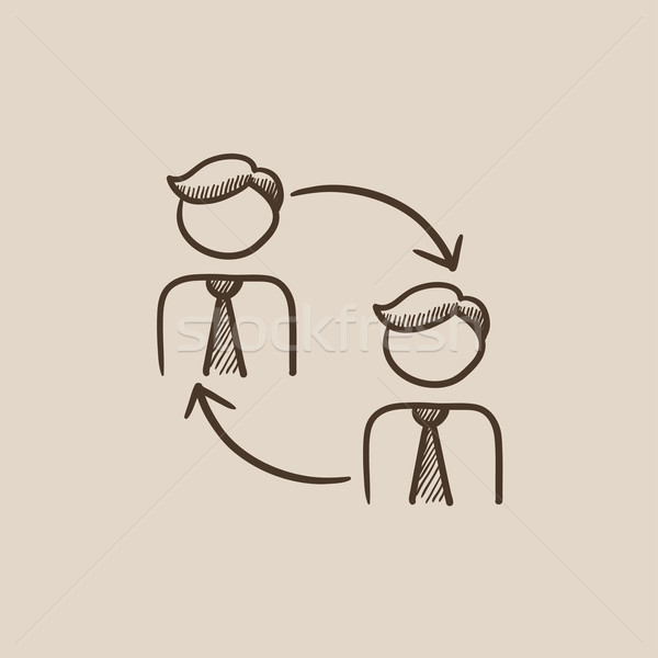 600x600 Staff Turnover Sketch Icon. Vector Illustration Andrei Krauchuk - Staff Sketch