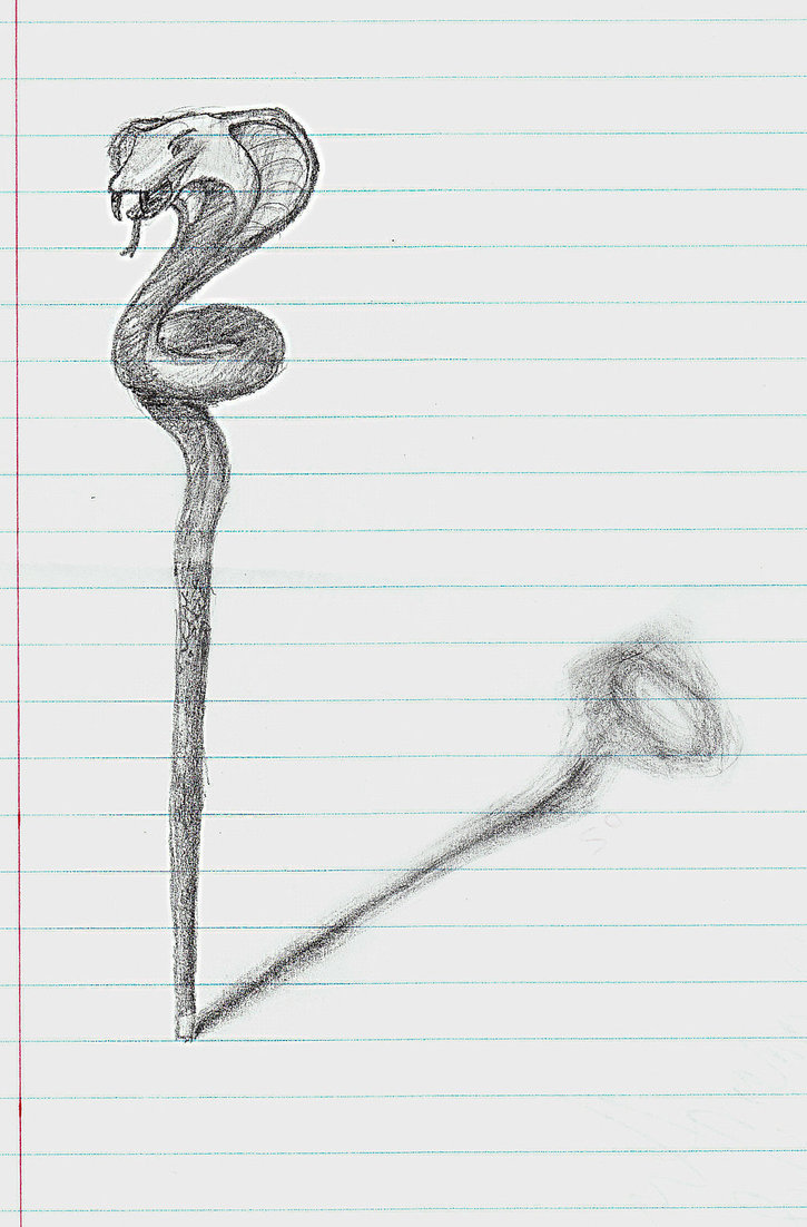 725x1102 Snake Staff Sketch By Universalgoddess13 - Staff Sketch