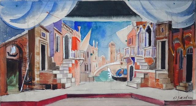 640x348 Stage Sketch For The Play - Stage Sketch