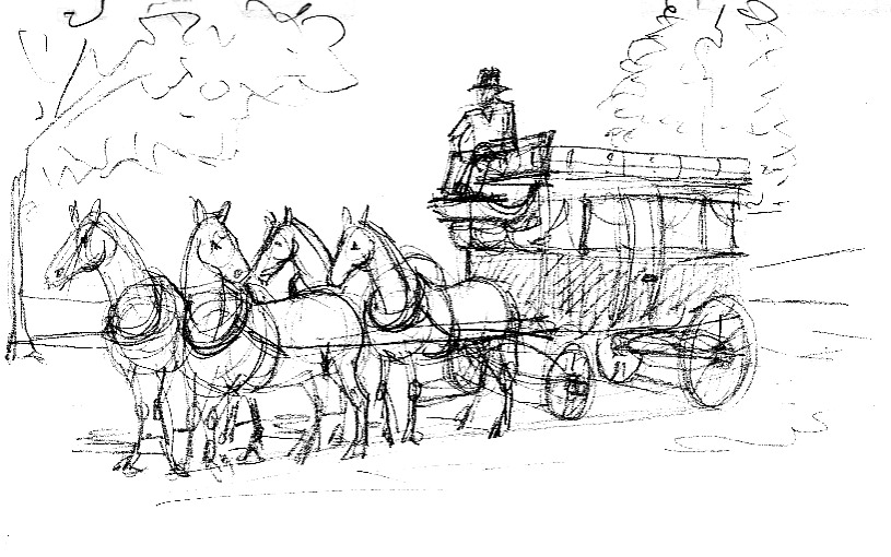 815x510 Stagecoach Pencil Sketch By Murasaki99 - Stagecoach Sketch
