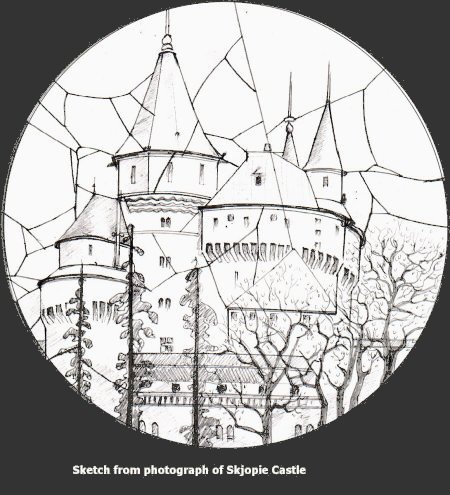 450x495 Bridge Stained Glass - Stained Glass Sketch