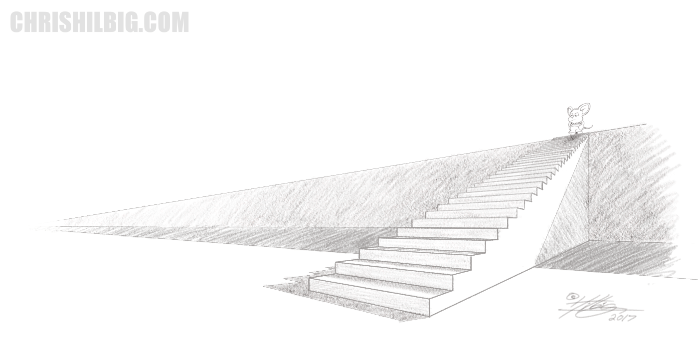1400x700 Yes, You Too Can Draw! - Stairs Sketch