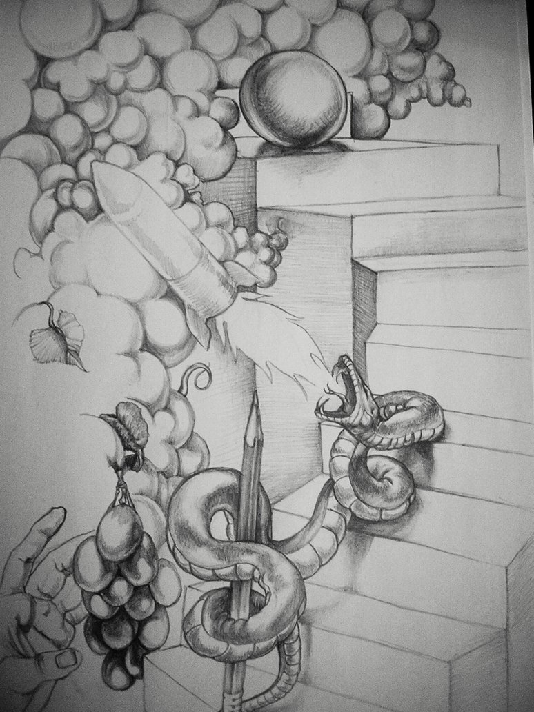 774x1032 War On The Stairway To Heaven By Bonnfire - Stairway To Heaven Sketch