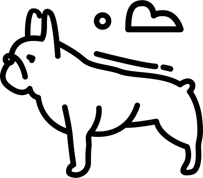 700x614 French Bulldog Stamp (Sketch) Dog, Cat Amp Fur Baby Stamps - Stamp Sketch