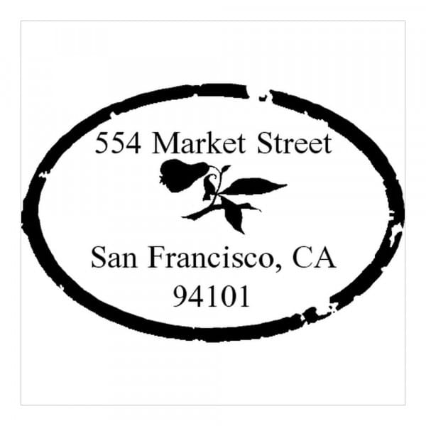 600x600 Oval Sketch Border Square Monogram Stamp - Stamp Sketch