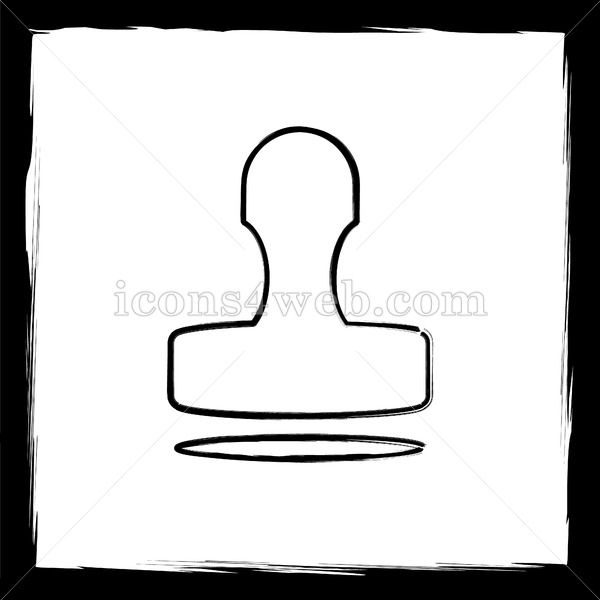 600x600 Stamp Sketch Icon. - Stamp Sketch