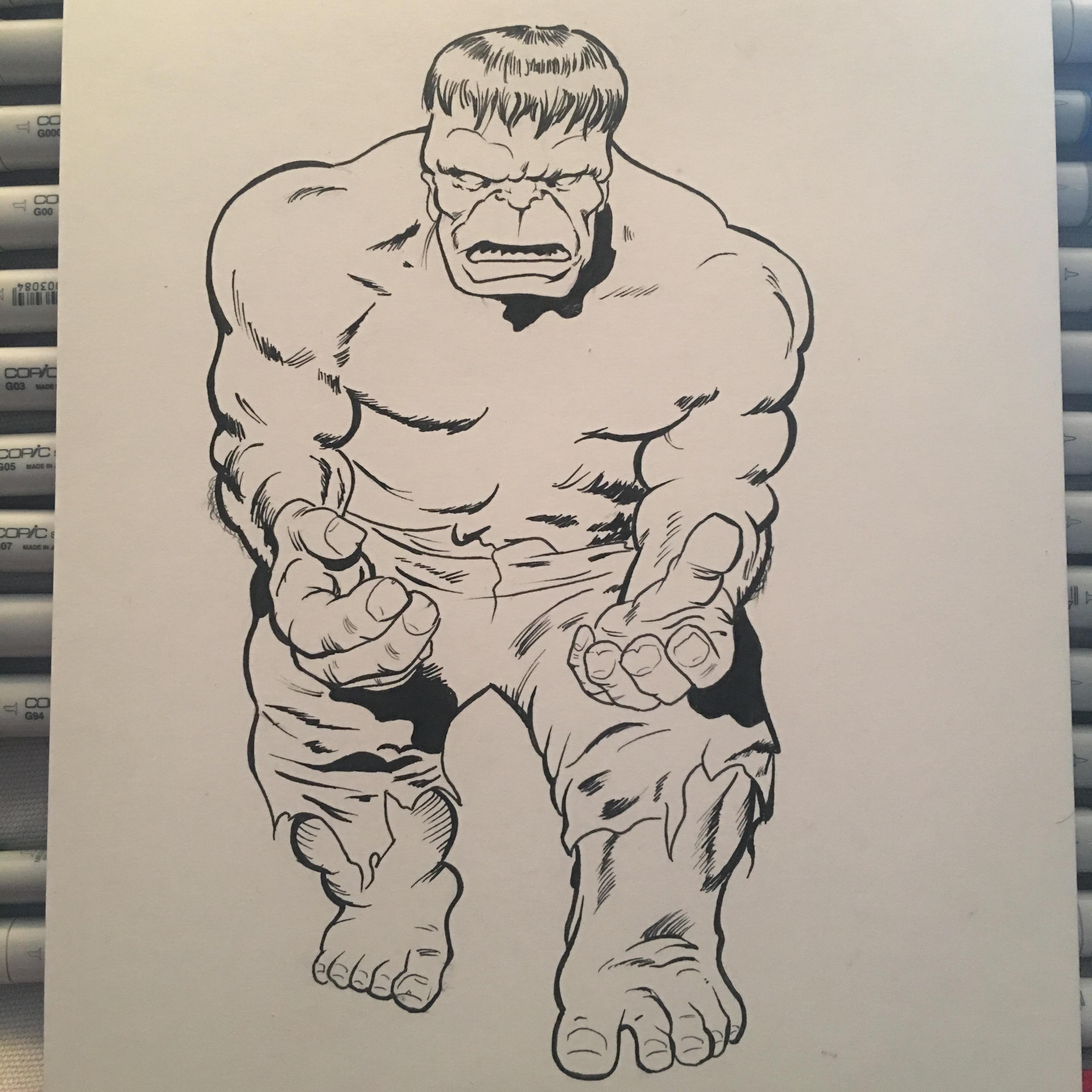 3024x3024 Daily Drawing, Kirbylee Era Hulk - Stan Lee Sketch