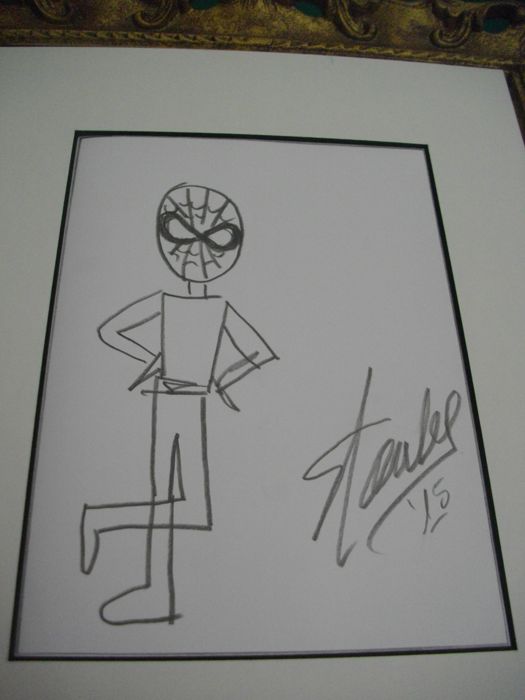 525x700 Stan Lee - Stan Lee Spiderman Sketch
