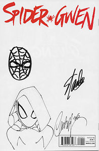 196x300 Stan Lee Signed Spider Gwen Variant Comic Whand Drawn Spider Man - Stan Lee Spiderman Sketch