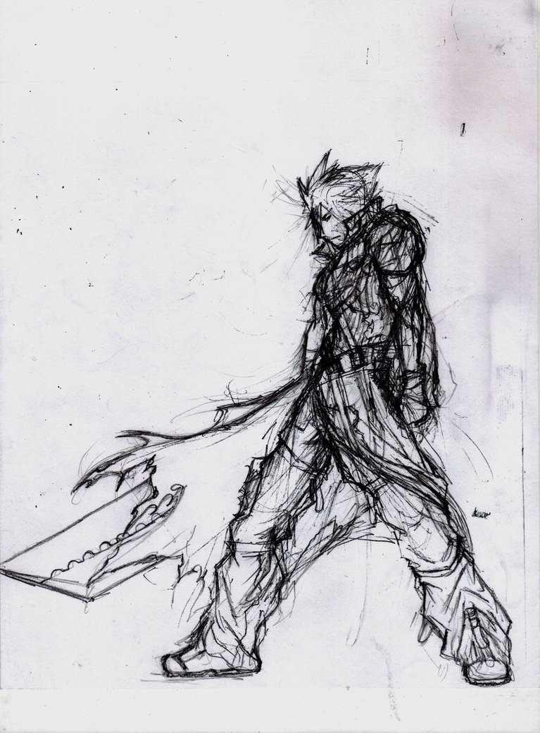 767x1040 Stand Sketch Finished By Ex Soldier Cloud - Stand Sketch