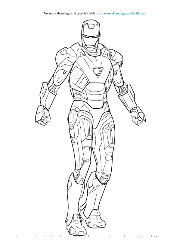 638x826 How To Draw Iron Man Sketch - Standing Man Sketch