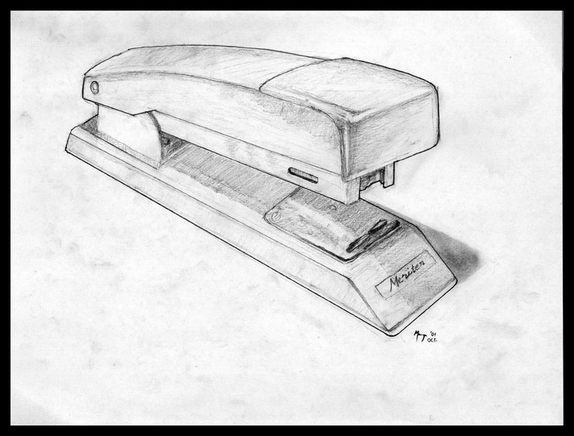 820x623 Stapler. Still Life. By Mugenb16 - Stapler Sketch