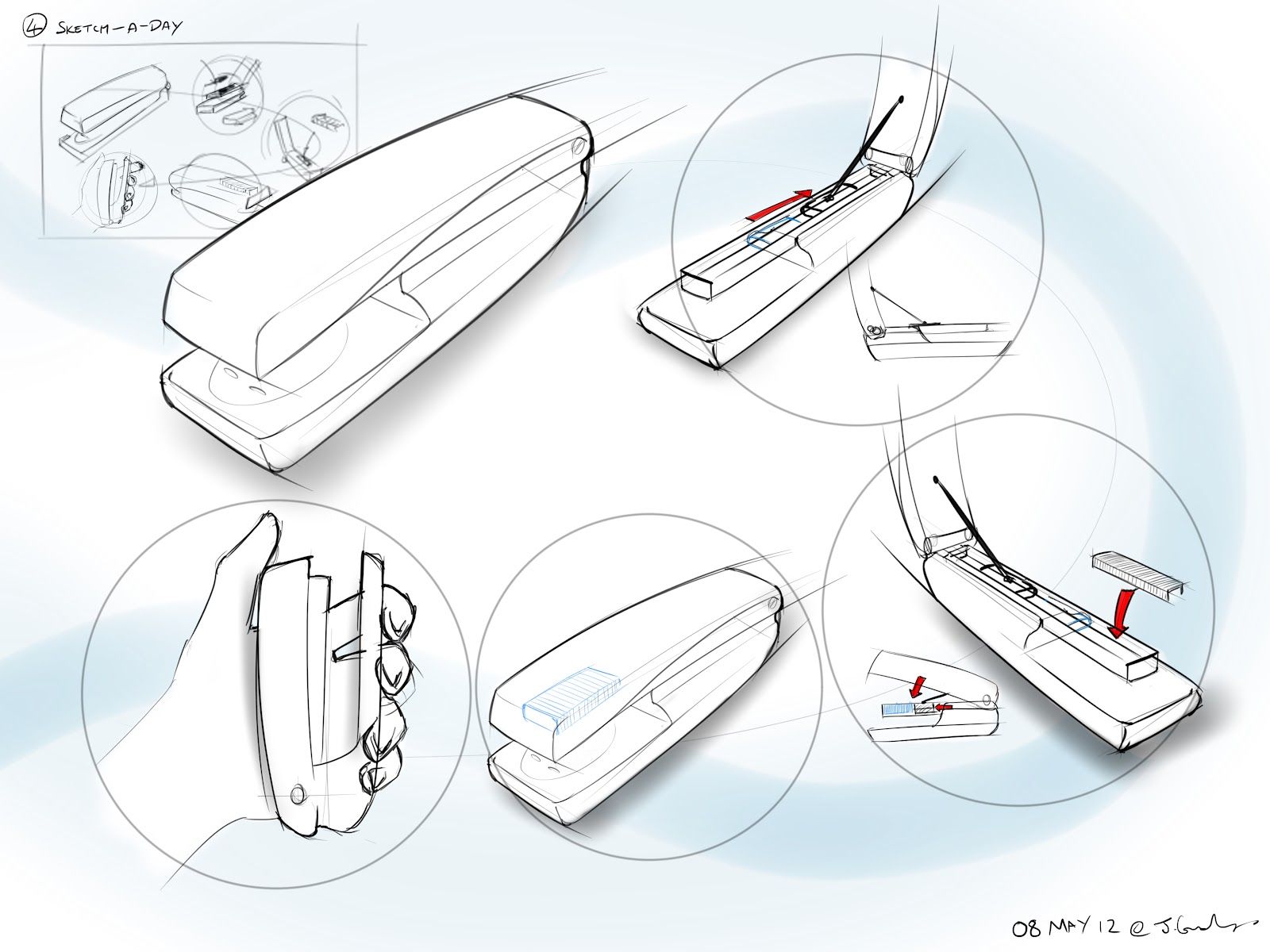 1600x1200 Stapler Sketch - Stapler Sketch