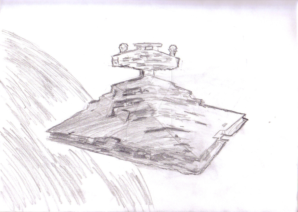 1024x729 Imperial Star Destroyer By Fang Angel Of Death - Star Destroyer Sketch