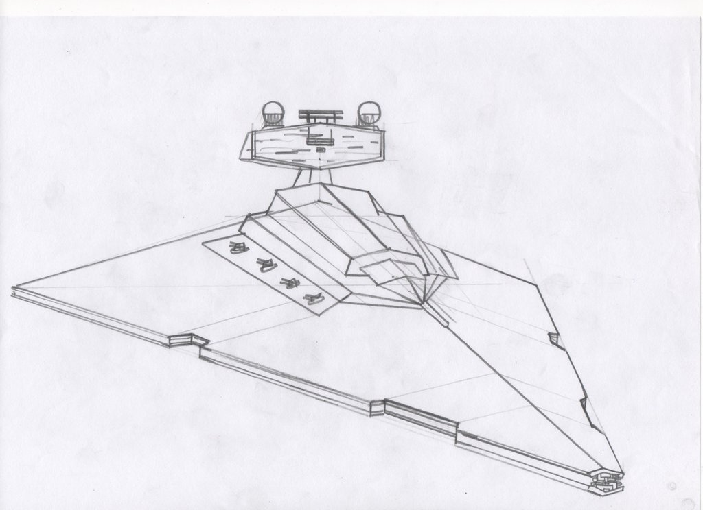 1024x744 Star Destroyer Line Drawing By Typhoonking16 - Star Destroyer Sketch