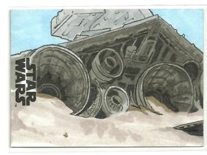 300x225 Topps Star Wars Journey To The Last Jedi Star Destroyer Sketch By - Star Destroyer Sketch