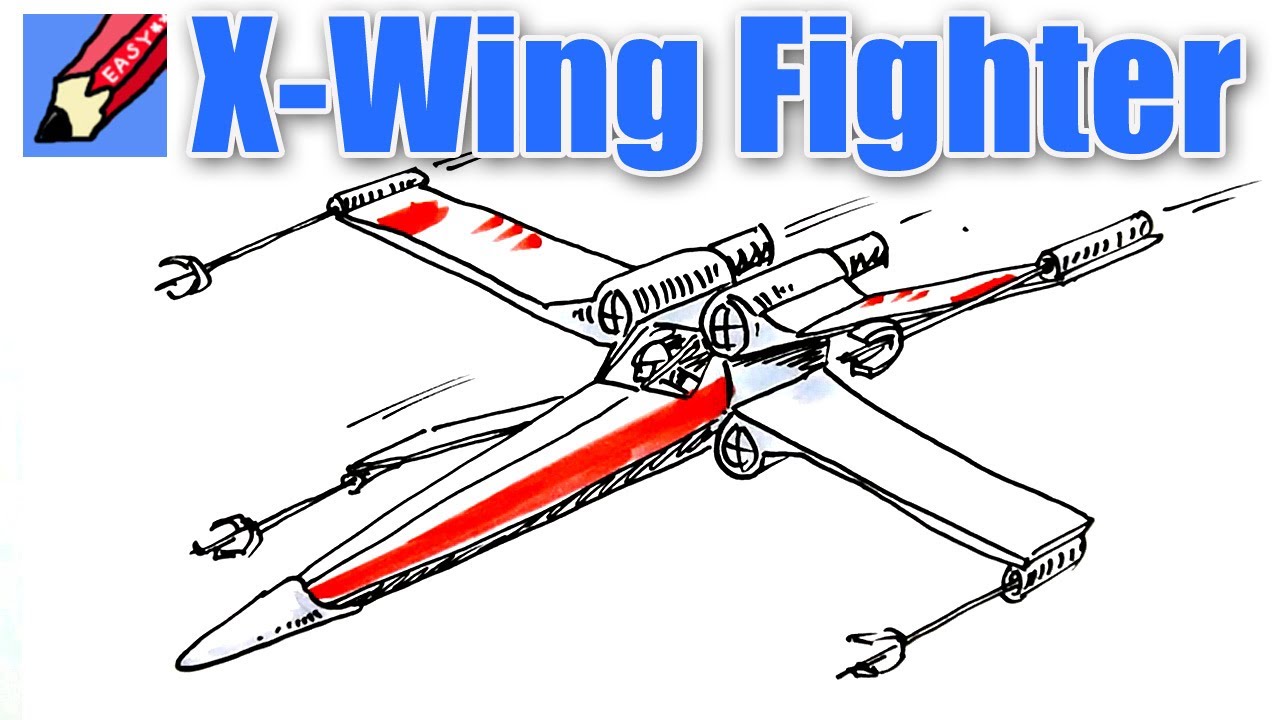 1280x720 Draw A Star Wars X Wing Fighter Real Easy - Star Destroyer Sketch