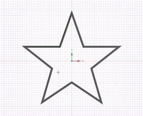 282x228 Basic Shapes Star In 3d Designspark Support - Star Sketch Images