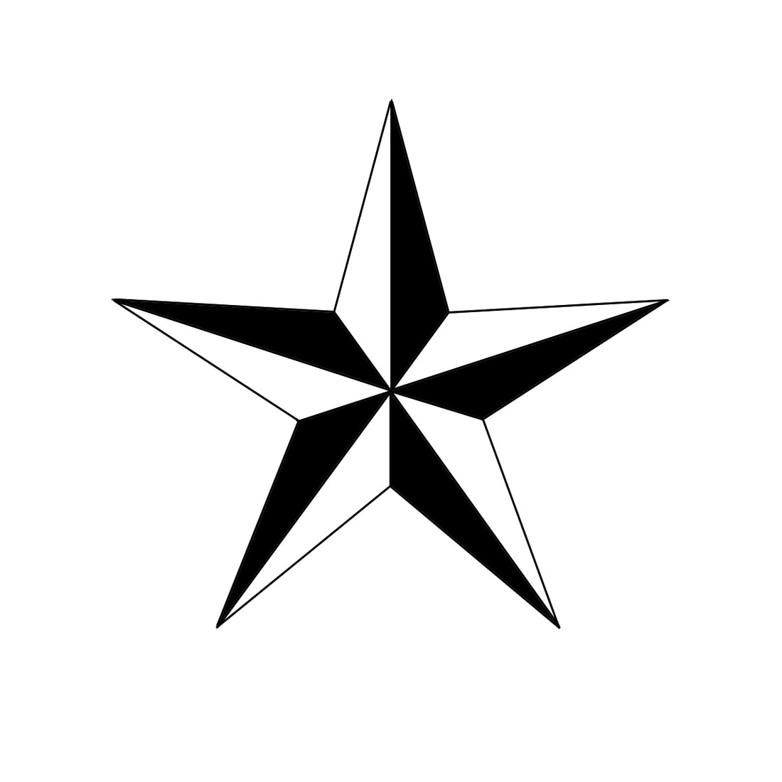 1100x1100 How To Draw A Nautical Star 6 Steps (With Pictures) - Star Sketch Tattoo