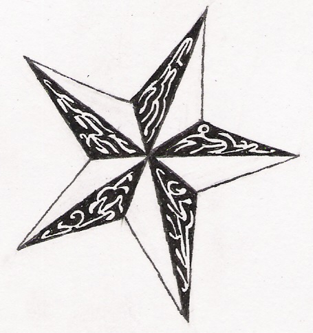 455x483 Tribal Star By Apetheticalylost - Star Sketch Tattoo