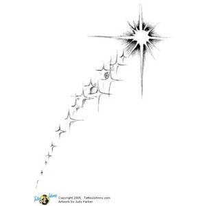 300x300 Collection Of Shooting Star Drawings For Tattoos High - Star Sketch Tattoo