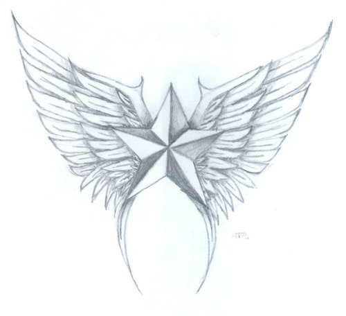 500x456 15 Best Star Tattoo Designs For Men And Women With Meanings - Star Tattoo Sketch