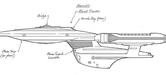 550x250 Star Trek Forgotten Trek Designing The Enterprise C - Star Trek Enterprise Sketch