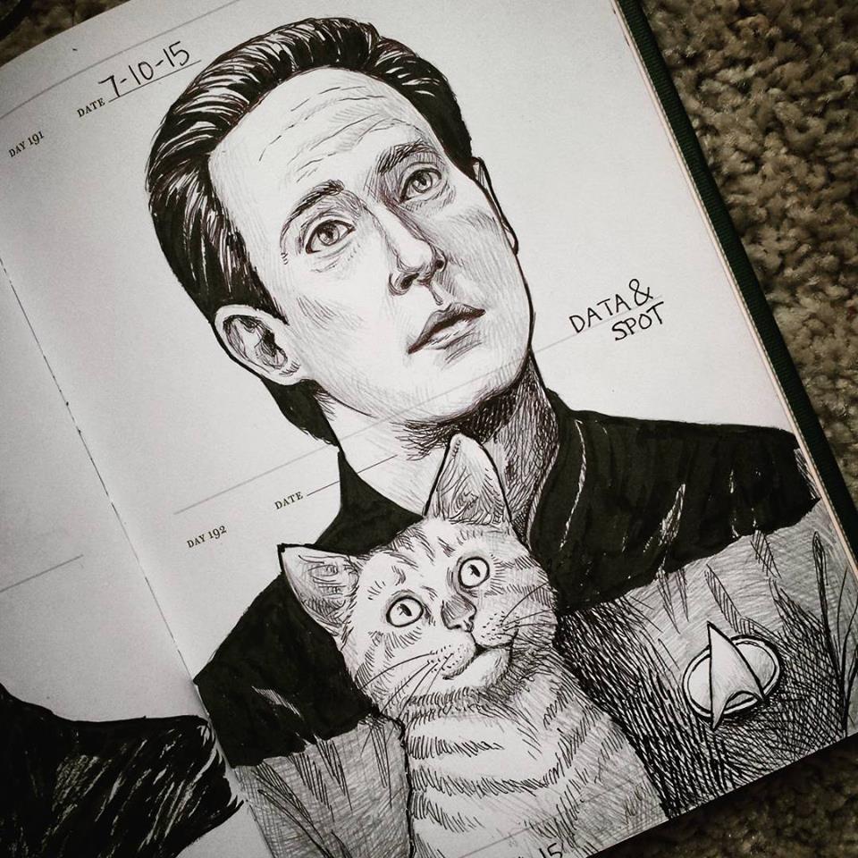 960x960 Sketches Of The Day Star Trek Tng! Elisabeth Alba - Star Trek Sketch