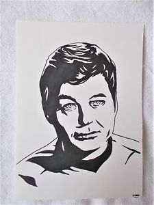 225x300 A4 Art Marker Pen Sketch Drawing Deforrest Kelley Doctro Mccoy - Star Trek Sketch