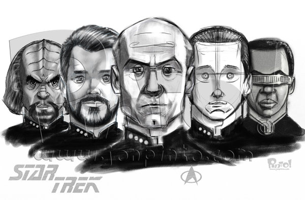 600x395 Star Treknext Generation Sketch By Jonpinto - Star Trek Sketch