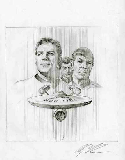 430x550 Alex Ross On Twitter - Star Trek Sketch