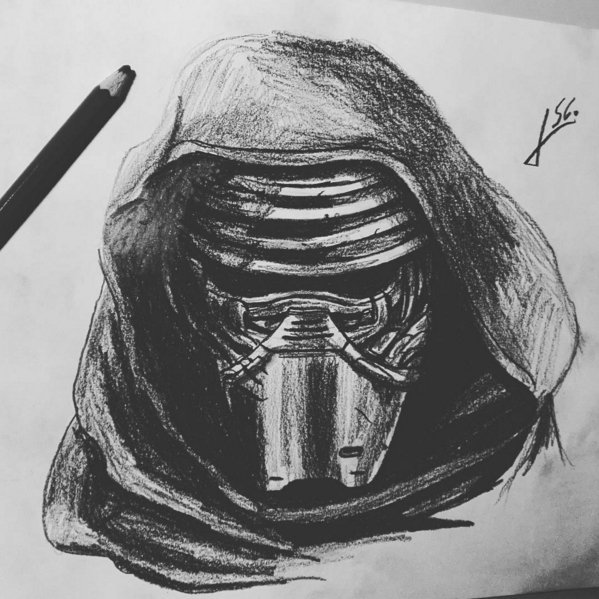 599x599 Jscarpio On Twitter - Star Wars Pencil Sketch